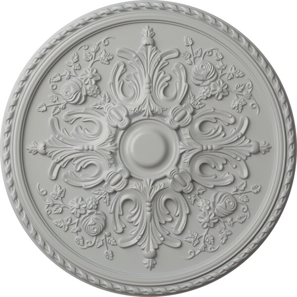 Ekena Millwork Bradford Ceiling Medallion (Fits Canopies up to 6 5/8"), Hand-Painted Frost, 32 5/8"OD x 2"P CM32BRFRF - main